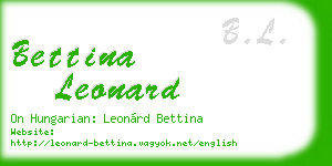 bettina leonard business card